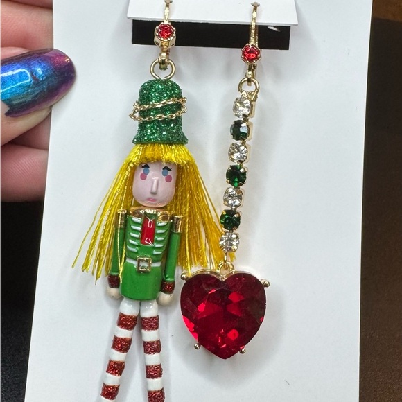 Betsey Johnson Christmas Nutcracker Earrings - Picture 1 of 3